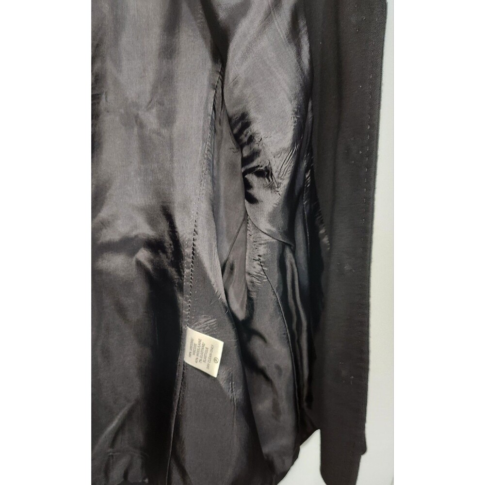 Vtg Neiman Marcus Black Blazer Womens Size 10 Snap Button Split Cuff Sleeves - Picture 9 of 12